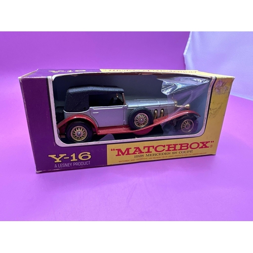 153 - Matchbox models of the yesteryear, A lesney product, Y 16, 1928, Mercedes S S. Coupe with damaged bo... 
