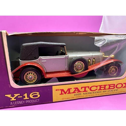 153 - Matchbox models of the yesteryear, A lesney product, Y 16, 1928, Mercedes S S. Coupe with damaged bo... 