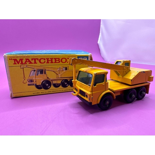 157 - Matchbox 63 series Dodge Crane Truck in yellow.