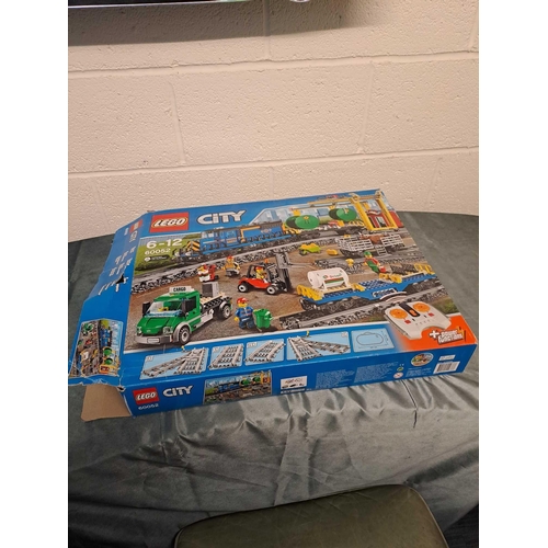 11 - Lego city set number 60052 Cargo train Damaged box packets inside unopened