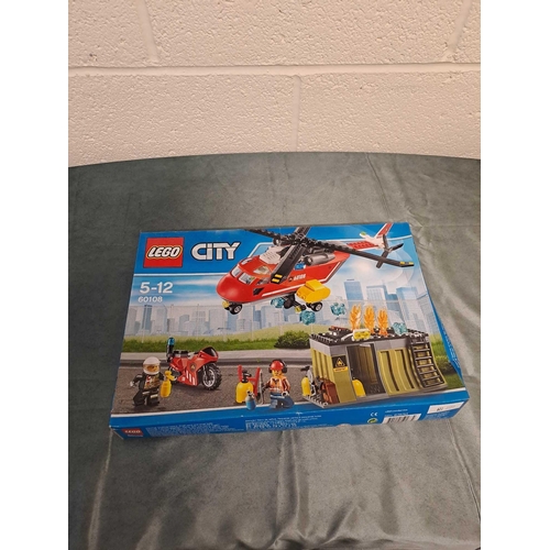 20 - Lego city set number 60108 fire response unit Box has slight crushing unopened