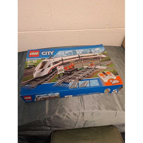 27 - Lego city set number 60051 High speed passenger train set Box has slight crushing unopened
