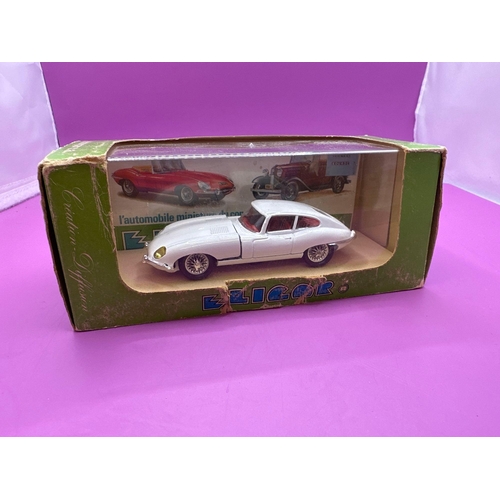 135 - Elieor Hobbycar S.A jaguar type E coop, 1965, in white with red interior #1153