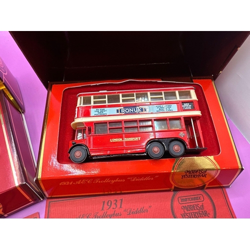 140 - 2 x matchbox models of yesteryear, Y-1 1920 Leyland three ton lorry and 1Y 10 1931 ASE trolley bus, ... 