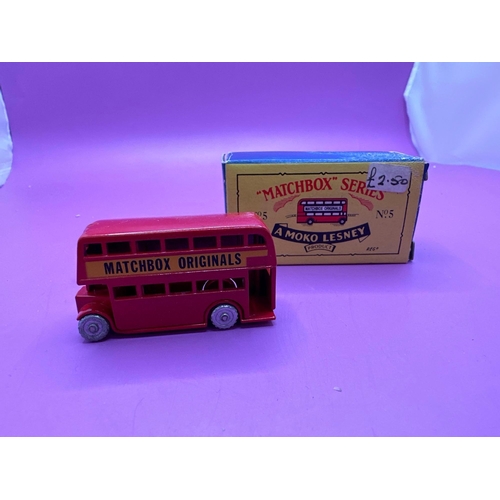 154 - Matchbox series, a moko Lesney product number 5 matchbox bus