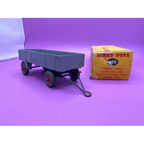 184 - Dinky Toys Trailer #428 in grey. (Box Missing tab.)