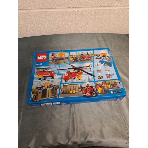 20 - Lego city set number 60108 fire response unit Box has slight crushing unopened