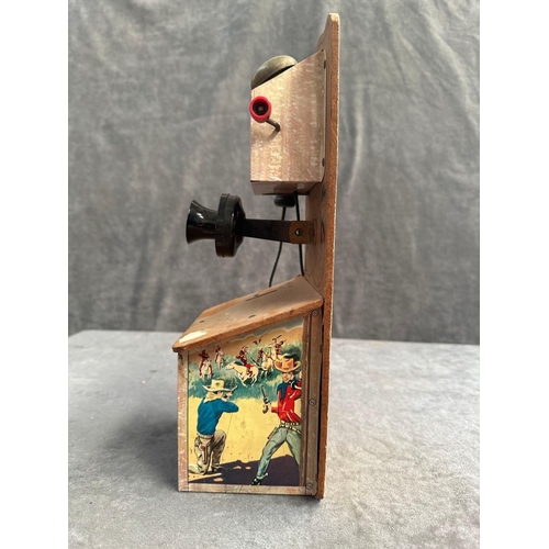 Tin toy ranch phone / money box