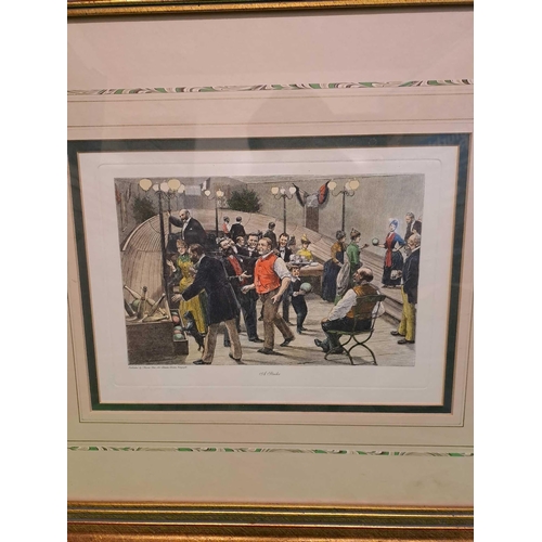 632 - A Strike Published By Thomas Fine Art Limited London Copyright   Print In Gold Frame 55 Cm X 47 Cm