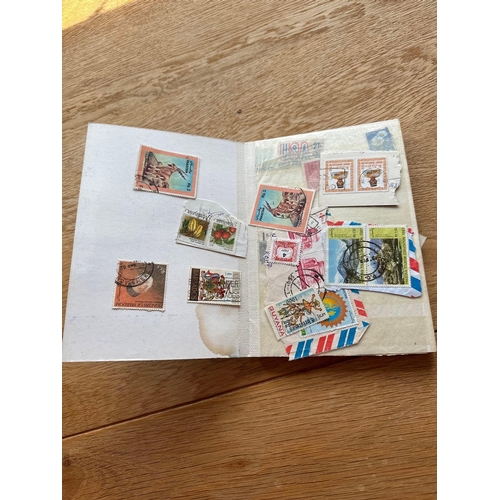 570 - Stamp Collection, A Book Full Of Old Stamps From Around The World As Pictured.