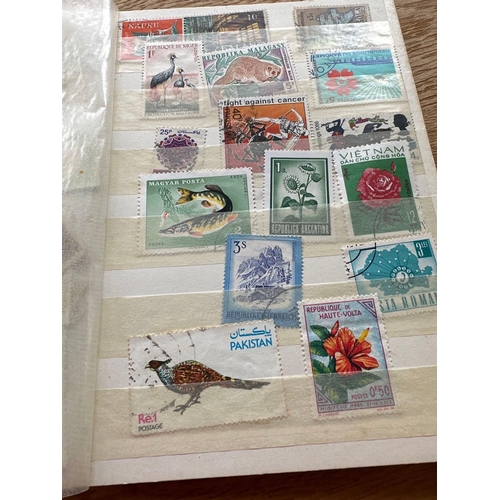 570 - Stamp Collection, A Book Full Of Old Stamps From Around The World As Pictured.