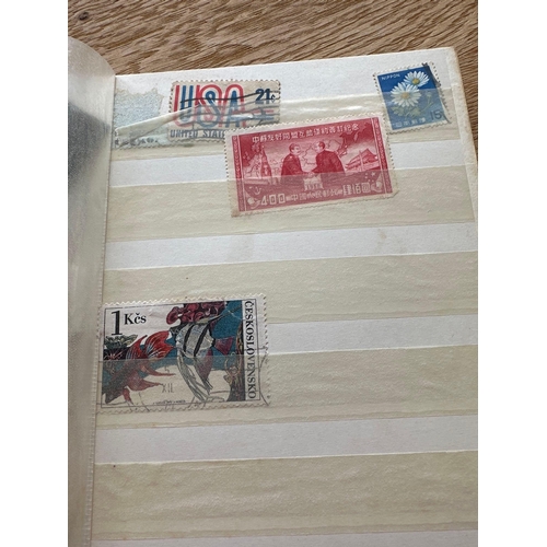 570 - Stamp Collection, A Book Full Of Old Stamps From Around The World As Pictured.