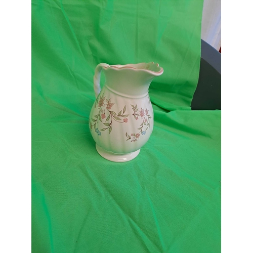 1104 - Various Ceramics With Floral Design As Pictured