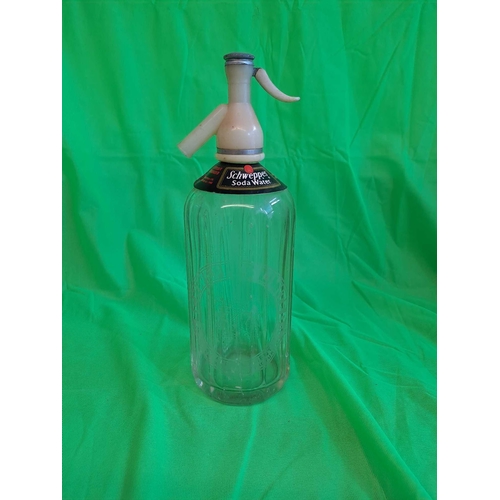 1105 - 1950S Schweppes Soda Water Decanter 30 Cm Tall