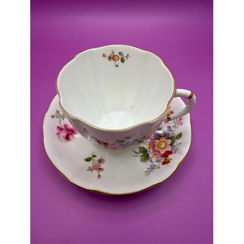 763 - Royal Crown Derby 18 Piece Afternoon Tea Set With Floral Print. Rd839892