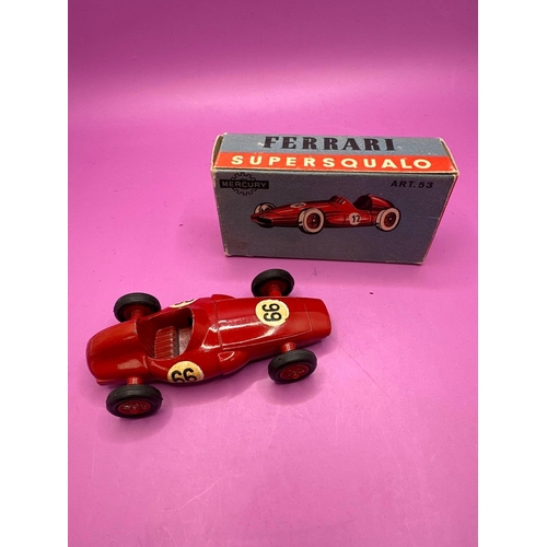 100 - Rare Mercury Ferrari Supersqualo in red with number 66. Model number 53. Excellent model in solid bo... 