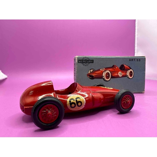 100 - Rare Mercury Ferrari Supersqualo in red with number 66. Model number 53. Excellent model in solid bo... 