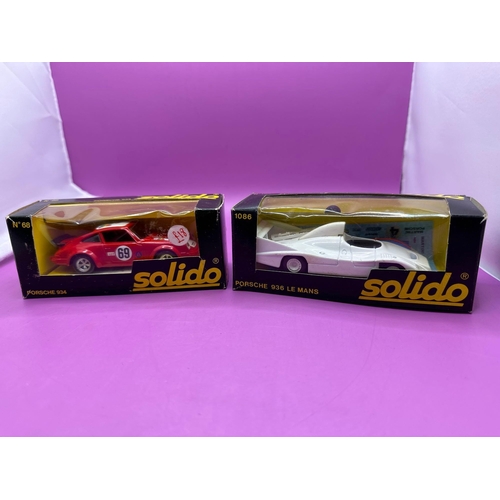 116 - 2 x Solido Porsche Models. Porsche 934 and Porsche 936 Le Mans.