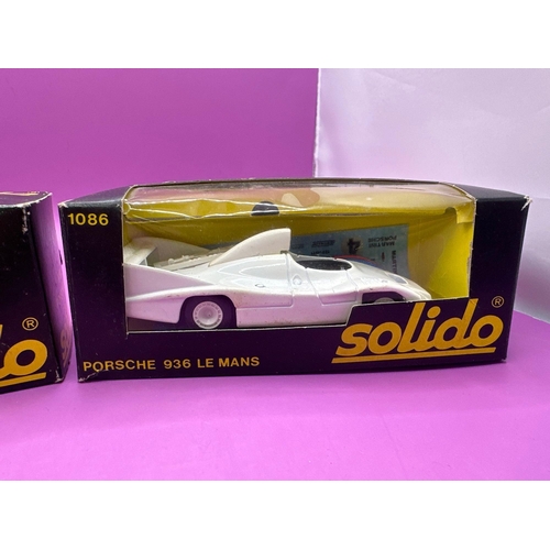 116 - 2 x Solido Porsche Models. Porsche 934 and Porsche 936 Le Mans.