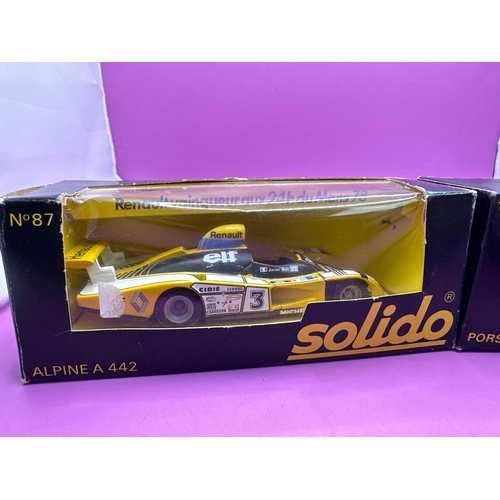 117 - 2 x Solido Models alpine, A4 42 and Porsche 936 Lamans.