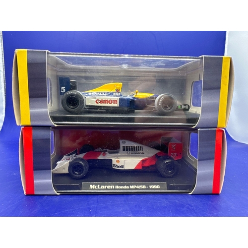 150 - 2 x Atlas, Grand Prix, legends of Formula One. McLaren Honda 1990 and Williams, Renault, FW14B 1992