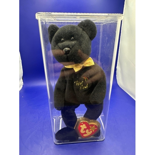 18 - TY Beanie Baby Bear, The End. Hand made in China. Tag not attached