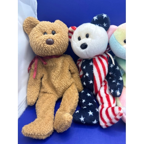 25 - 5 x Ty Beanie bears as pictured, no tags.