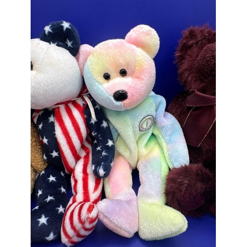 25 - 5 x Ty Beanie bears as pictured, no tags.