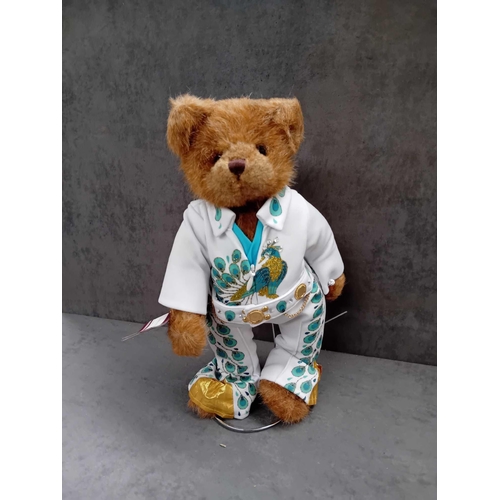 411 - 4 x Elvis collectibles   1 x Ashton Drake Elvis teddy VIVA the teddy bear   1 x music legends Elvis ... 