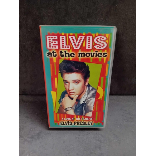 412 - 3 x Elvis collectibles    1 x Elvis the complete story VHS   1 x Elvis at the movies VHS    1 x Elvi... 