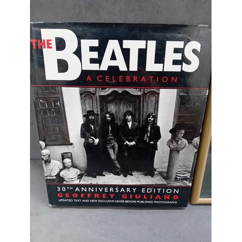 416 - 2 x The Beatles collectibles   1 x The Beatles a Celebration book   1 x photo of the Beatles signed