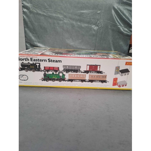 189 - Hornby radio control electric train set 00 gauge 2 trains plus 2 controls and 2 radio control system... 