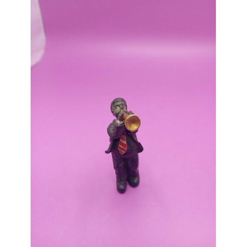 315 - Vintage four piece jazz band musician figures