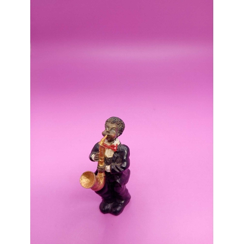 315 - Vintage four piece jazz band musician figures