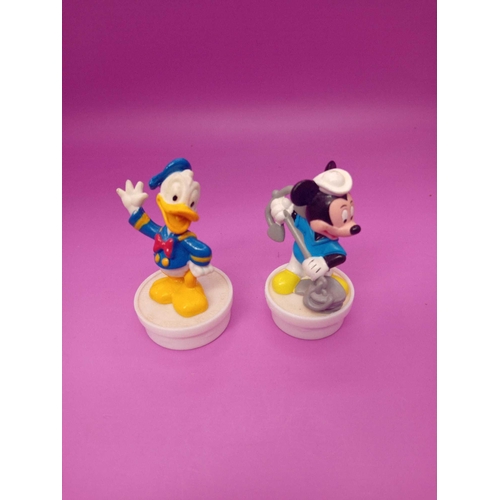 324 - Large collection of disney items including Disney land Paris stamps rare Goofy figure hand painted b... 