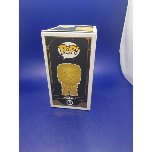 348 - Pop starwars chewbacca in gold special edition number 63