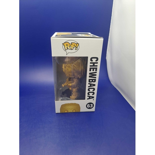 348 - Pop starwars chewbacca in gold special edition number 63