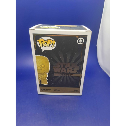 348 - Pop starwars chewbacca in gold special edition number 63