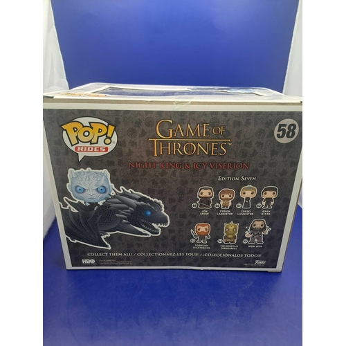 497 - Pop! rides game of thrones night king and icy viserion number 58