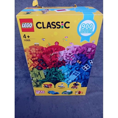 513 - Lego Classics 11005 open unchecked and 2 x stackable lego storage heads