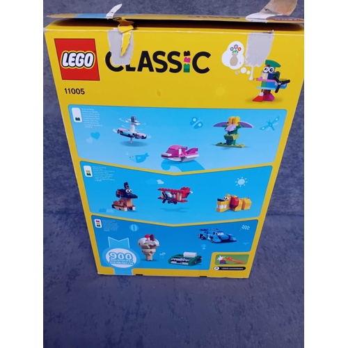 513 - Lego Classics 11005 open unchecked and 2 x stackable lego storage heads