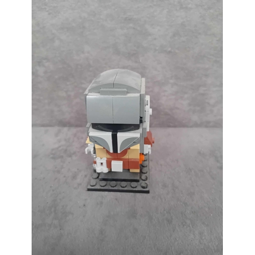 532 - Lego Brick Headz The Mandalorian and The Child 75317 pre built model not box no instruction manual