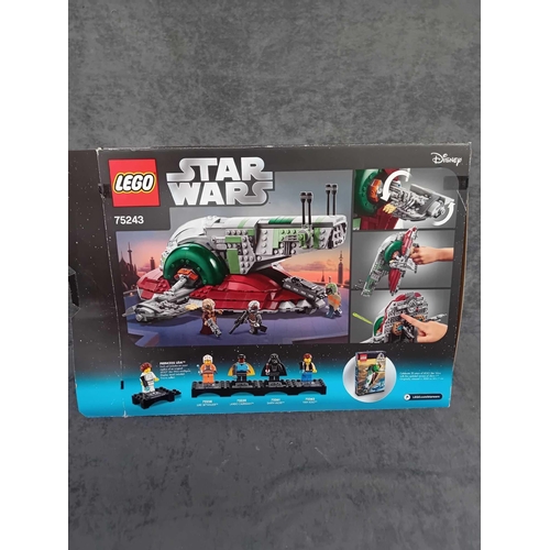 539 - Lego Star Wars Slave 20th Anniversary Edition 75243 pre built model with box and instruction manual ... 