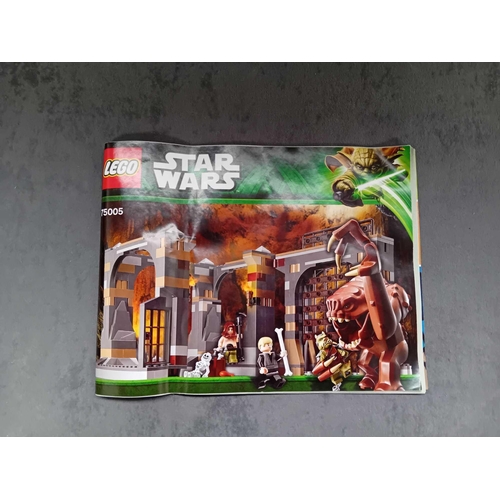 543 - Rare Lego Star Wars Jabbas Palace 9516 including Rancor Pit 75005 pre built models with boxes and in... 