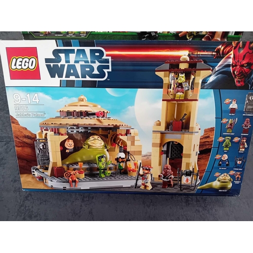 543 - Rare Lego Star Wars Jabbas Palace 9516 including Rancor Pit 75005 pre built models with boxes and in... 