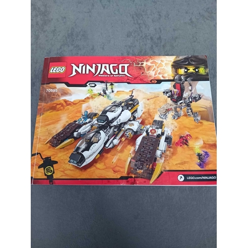 545 - Mixed job lot of lego ninjago contains some instruction manuals and one box as pictured