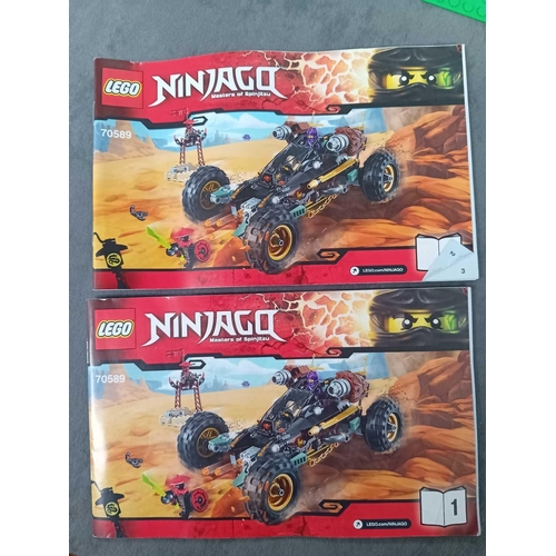 545 - Mixed job lot of lego ninjago contains some instruction manuals and one box as pictured