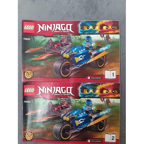 545 - Mixed job lot of lego ninjago contains some instruction manuals and one box as pictured