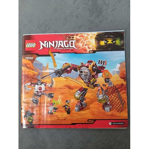 545 - Mixed job lot of lego ninjago contains some instruction manuals and one box as pictured