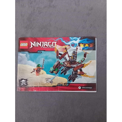 545 - Mixed job lot of lego ninjago contains some instruction manuals and one box as pictured